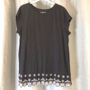 LOFT scalloped tee